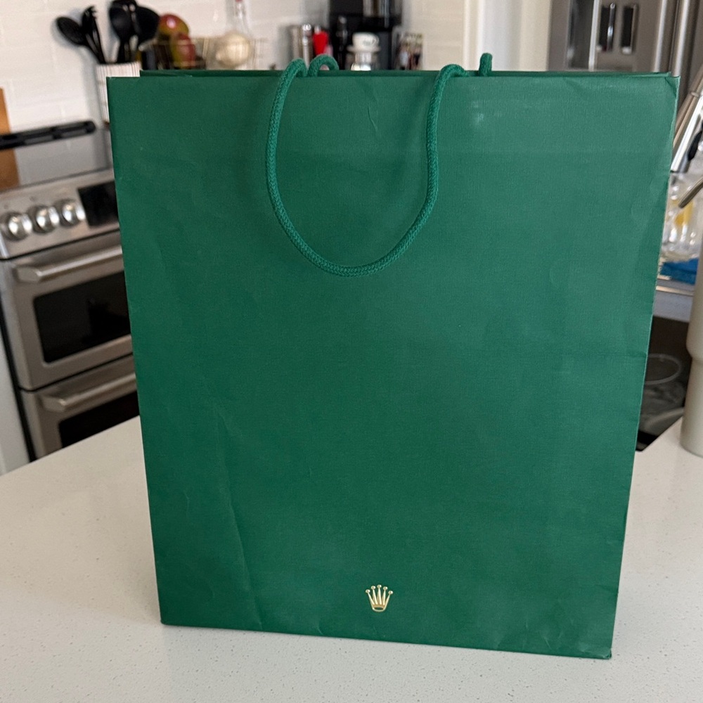 Rolex Emerald Green Shopping Bag